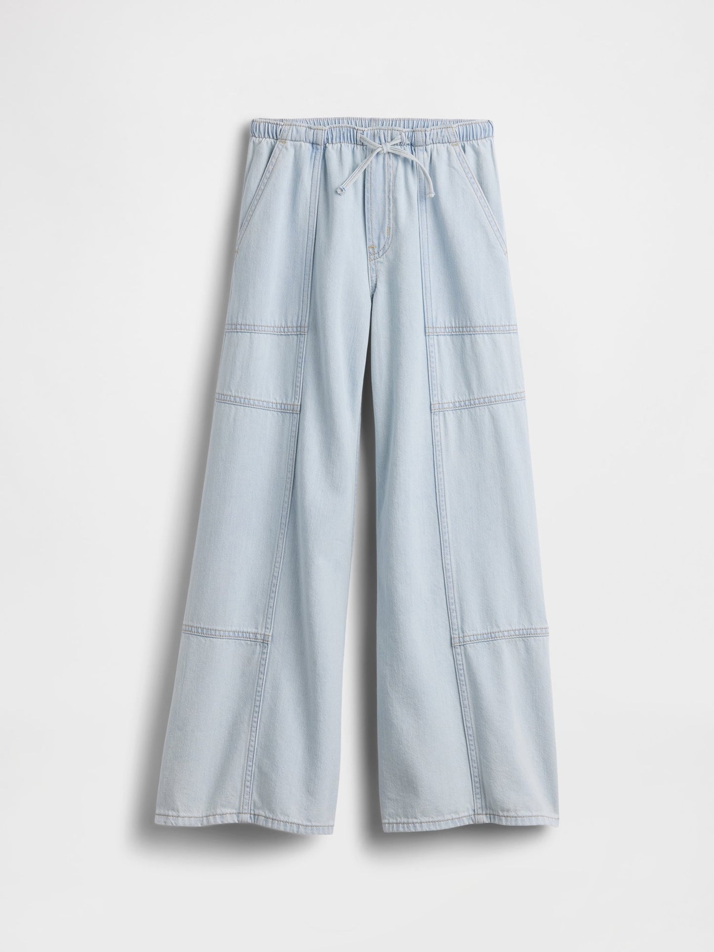 Açık Mavi Low Rise Baggy Jean Pantolon