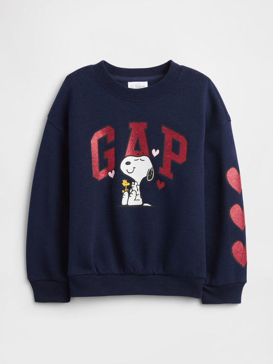 Lacivert Peanuts Relaxed Logo Sweatshirt