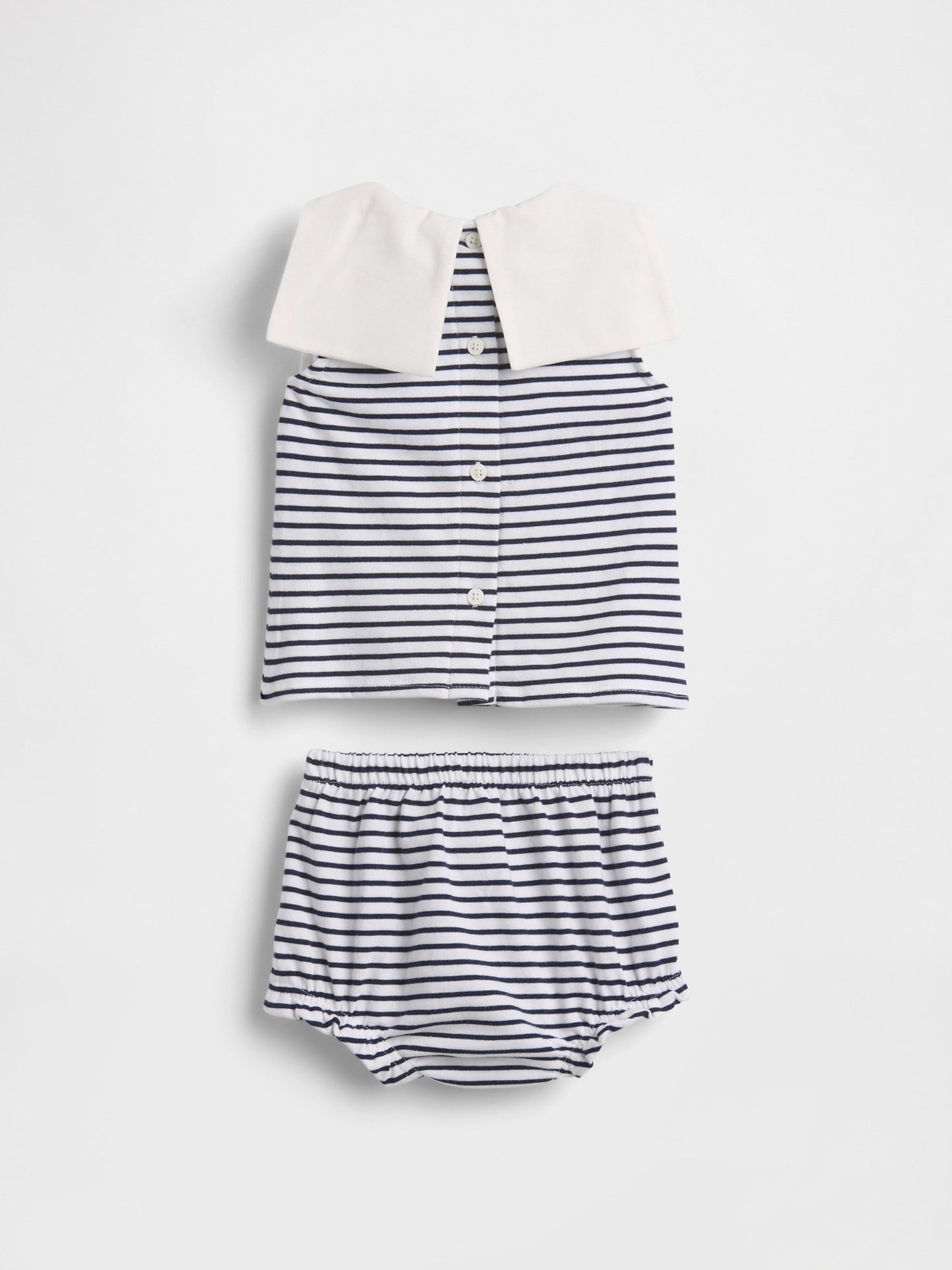Lacivert Baby Organik Pamuk Denizci Outfit Set