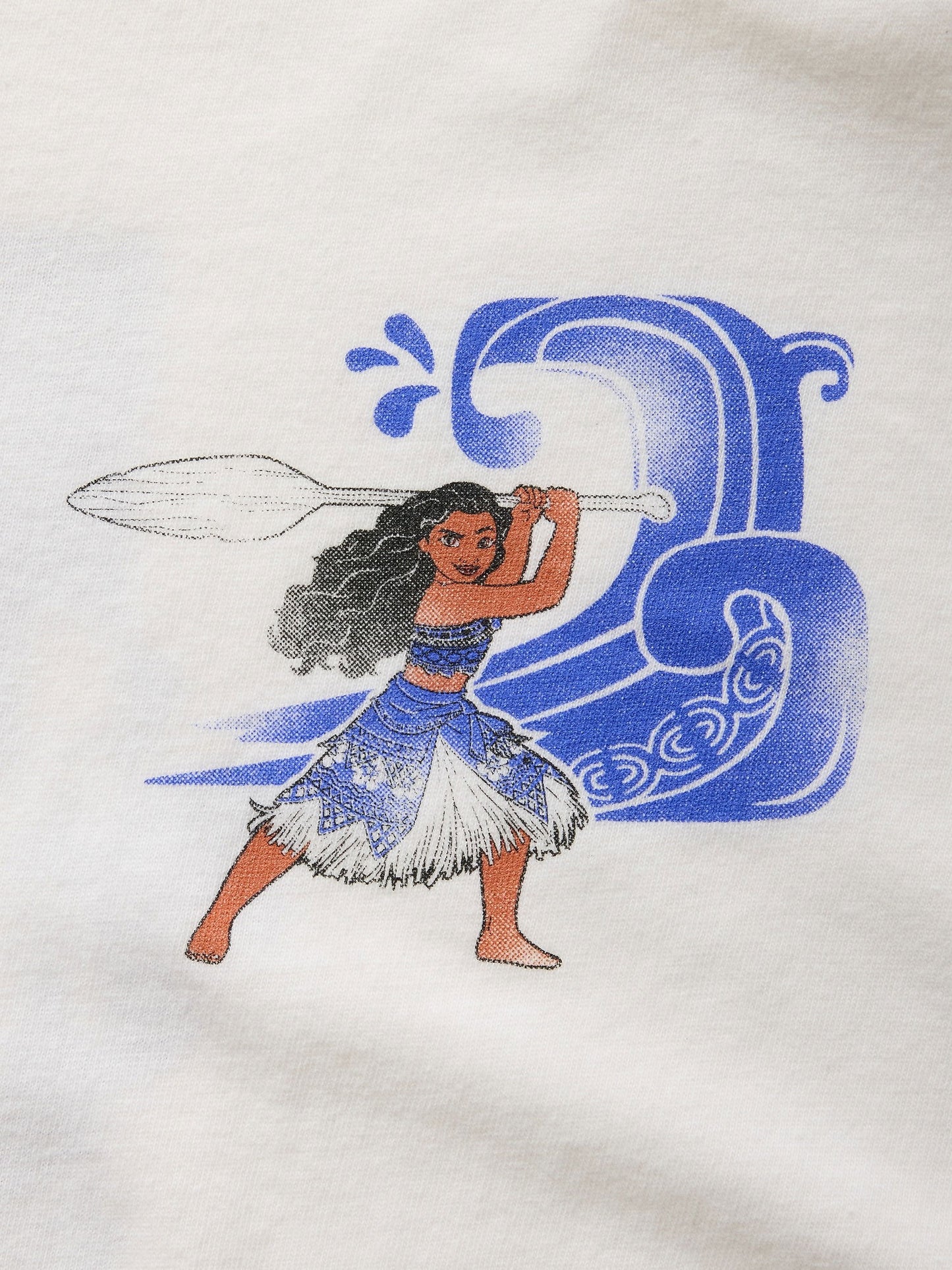 Kırık Beyaz Disney Moana Grafikli T-shirt