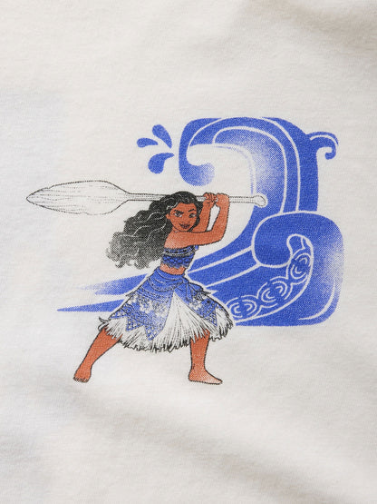 Kırık Beyaz Disney Moana Grafikli T-shirt