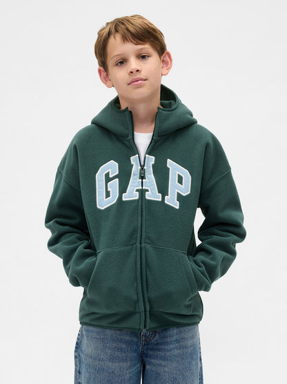 Koyu Yeşil Vintagesoft Gap Logo Fermuarlı Sweatshirt