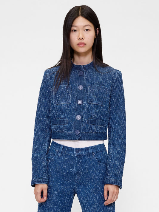 Mavi Gapstudio Denim Tweed Crop Ceket