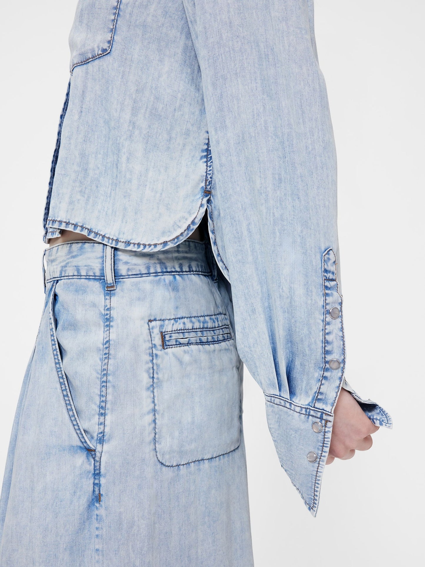 Mavi Gapstudio Denim Crop Gömlek