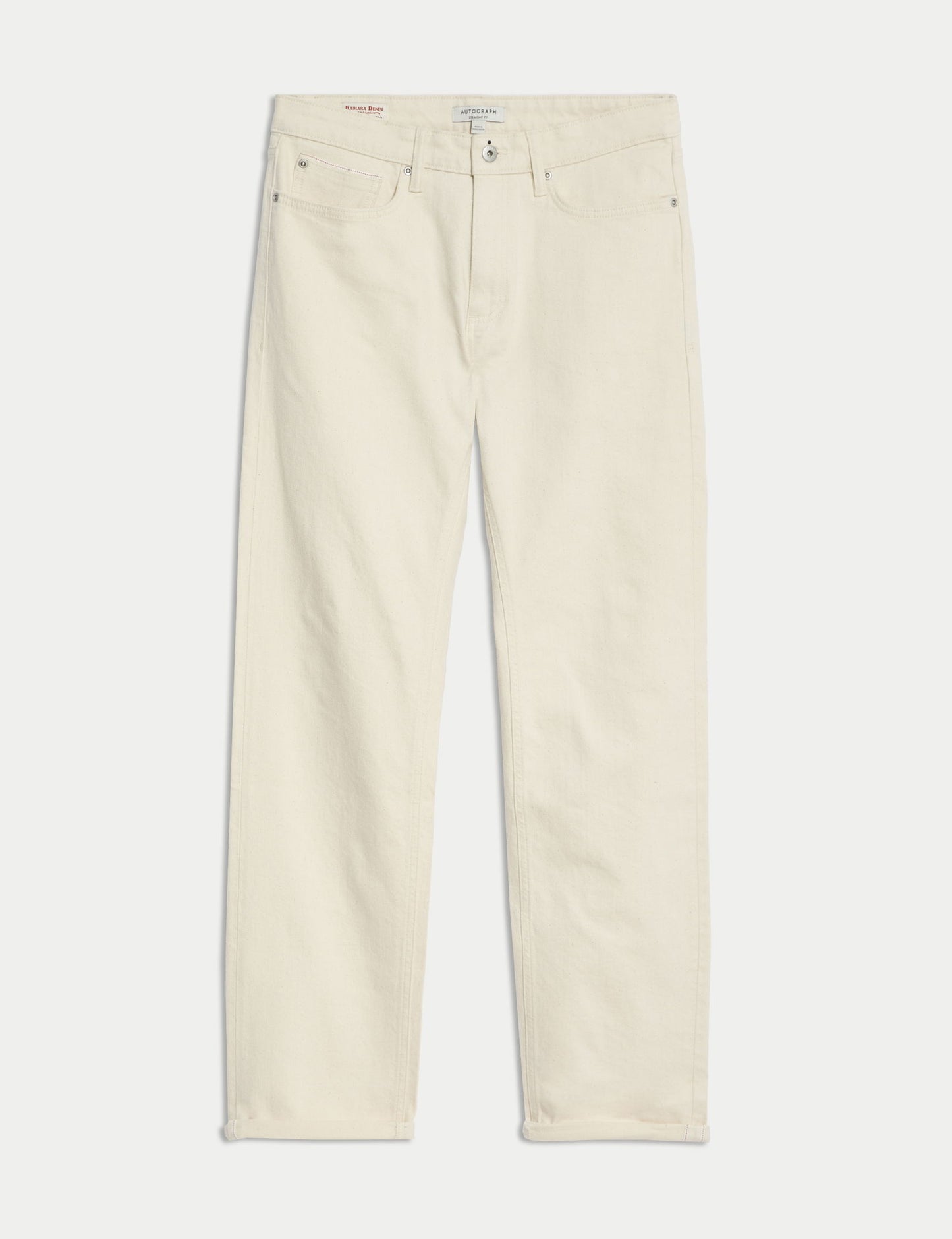 Saf Pamuklu Düz Kesim Selvedge Jean