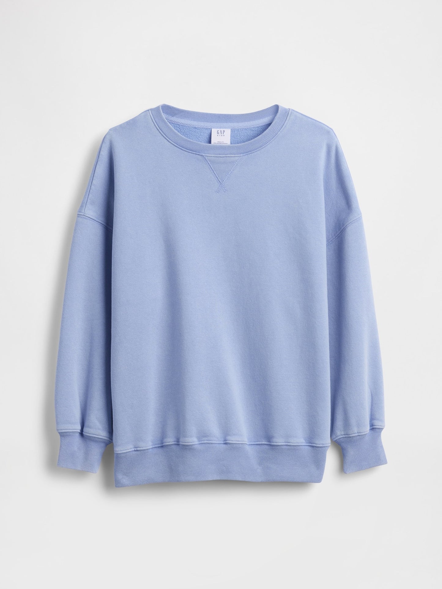 Açık Mavi Vintagesoft Oversized Tunik Sweatshirt