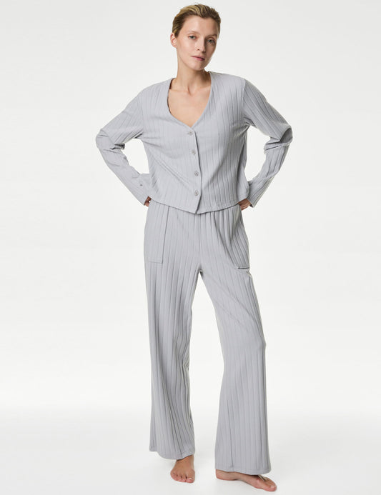 Yumuşak Dokulu Örme Pijama Takımı
