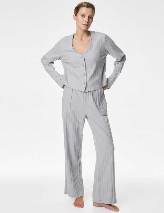 Yumuşak Dokulu Örme Pijama Takımı