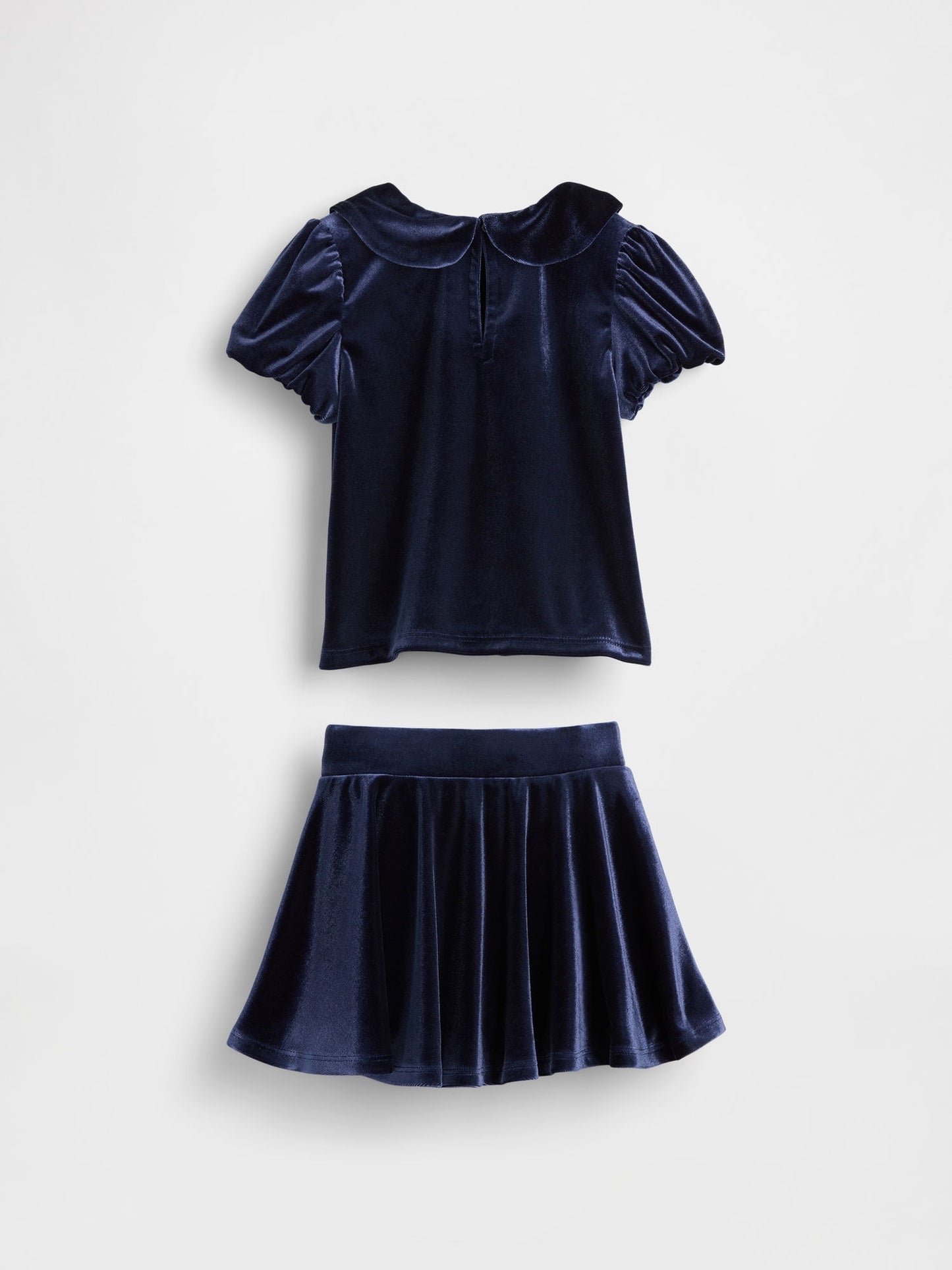 Lacivert Kadife Fiyonk Outfit Set