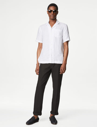 Regular Fit Keten Chino Pantolon