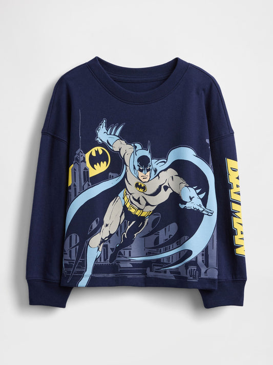 Lacivert Batman Grafik T-shirt