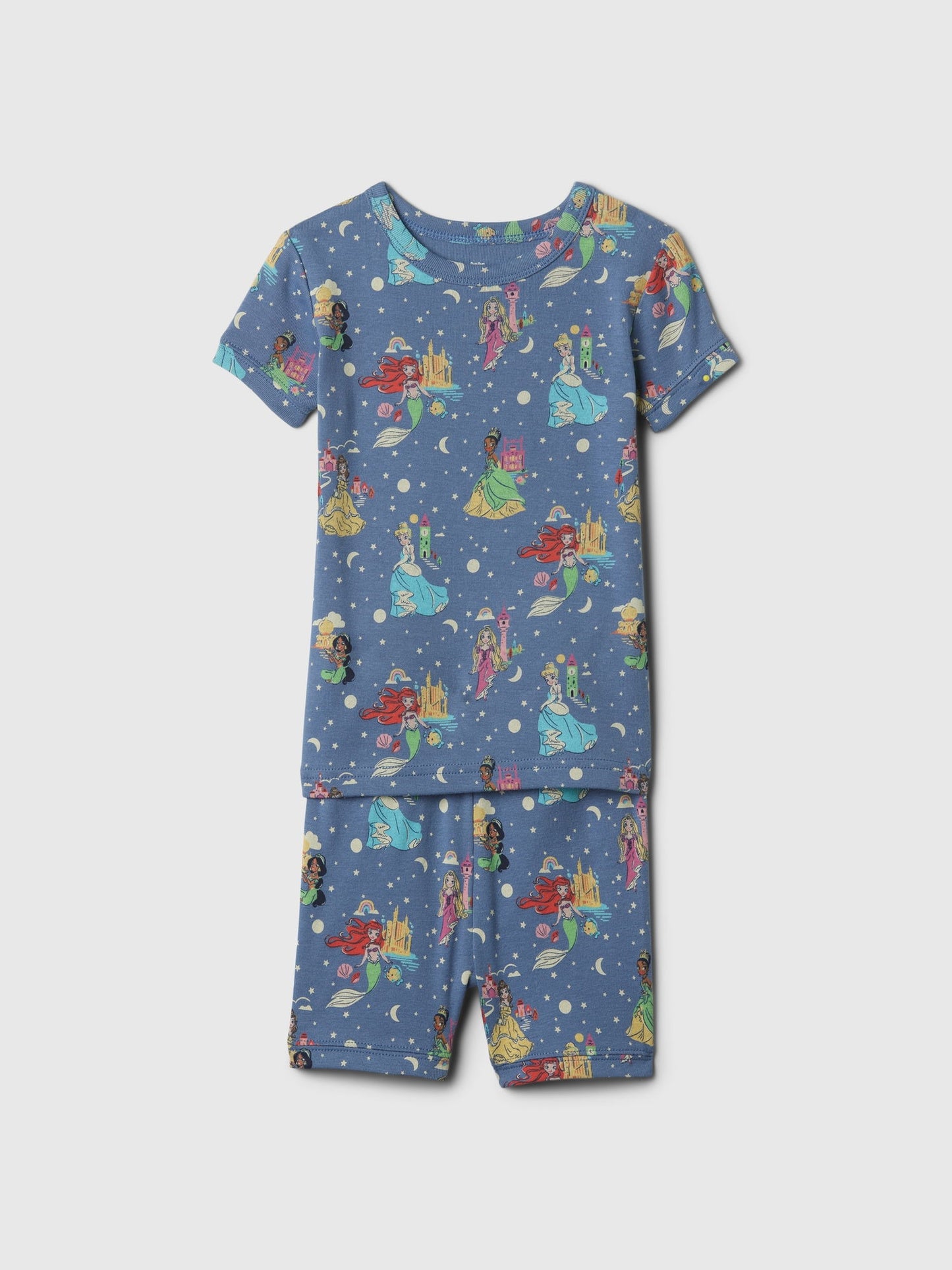 Mavi Disney Princess Desenli Pijama Takımı