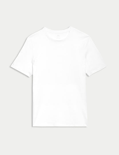 Saf Pamuklu Kısa Kollu T-shirt