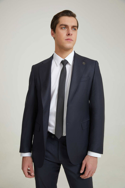 Damat Regular Fit Lacivert Düz Takim Elbise