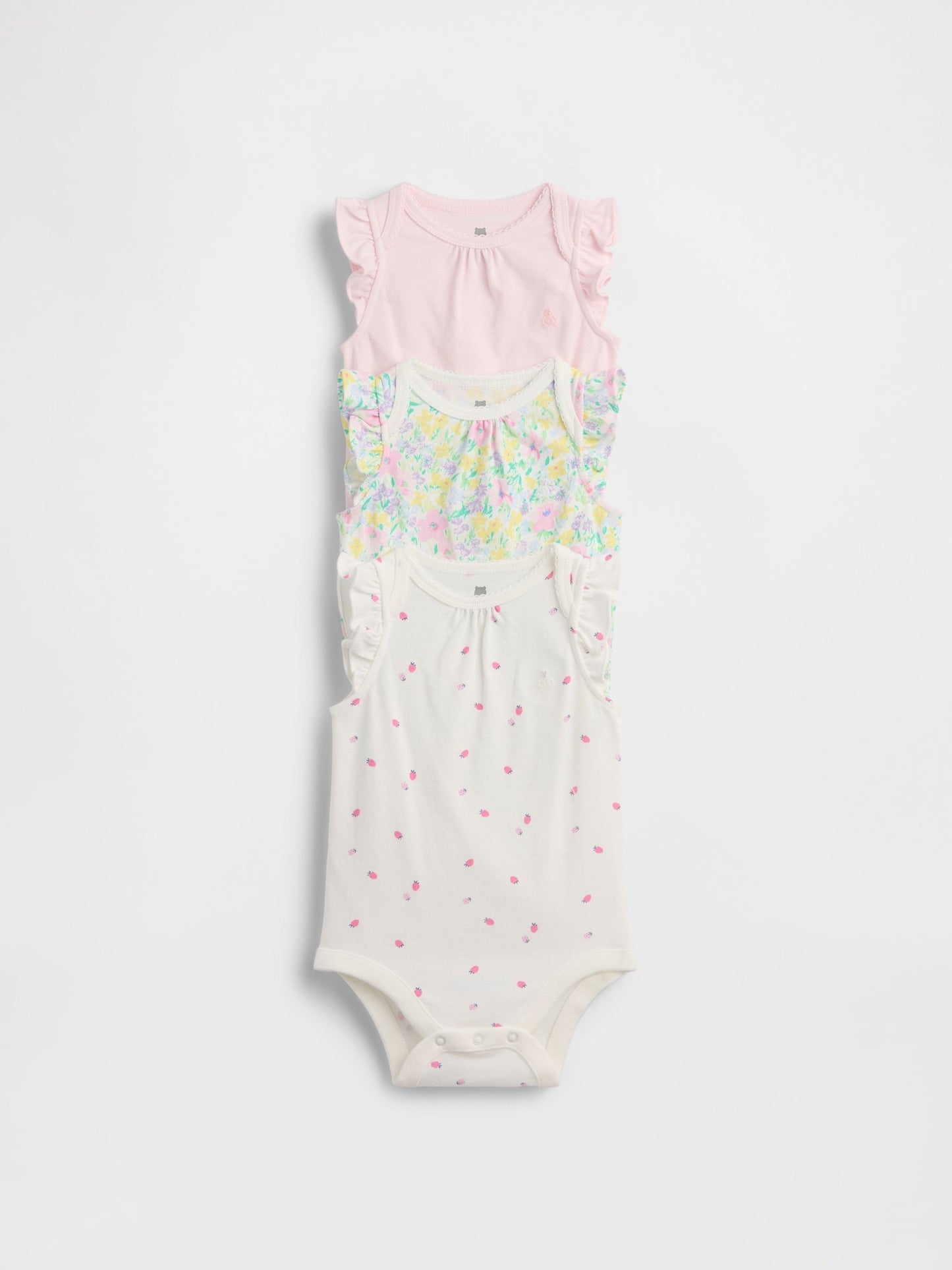 Çok Renkli First Favorites Organik Pamuk Bodysuit (3’lü)