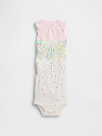 Çok Renkli First Favorites Organik Pamuk Bodysuit (3’lü)