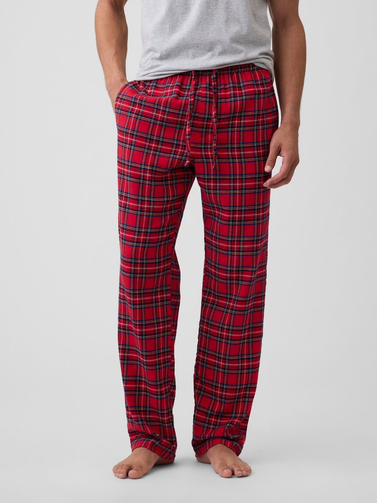 Kırmızı Relaxed Flannel Pijama Altı