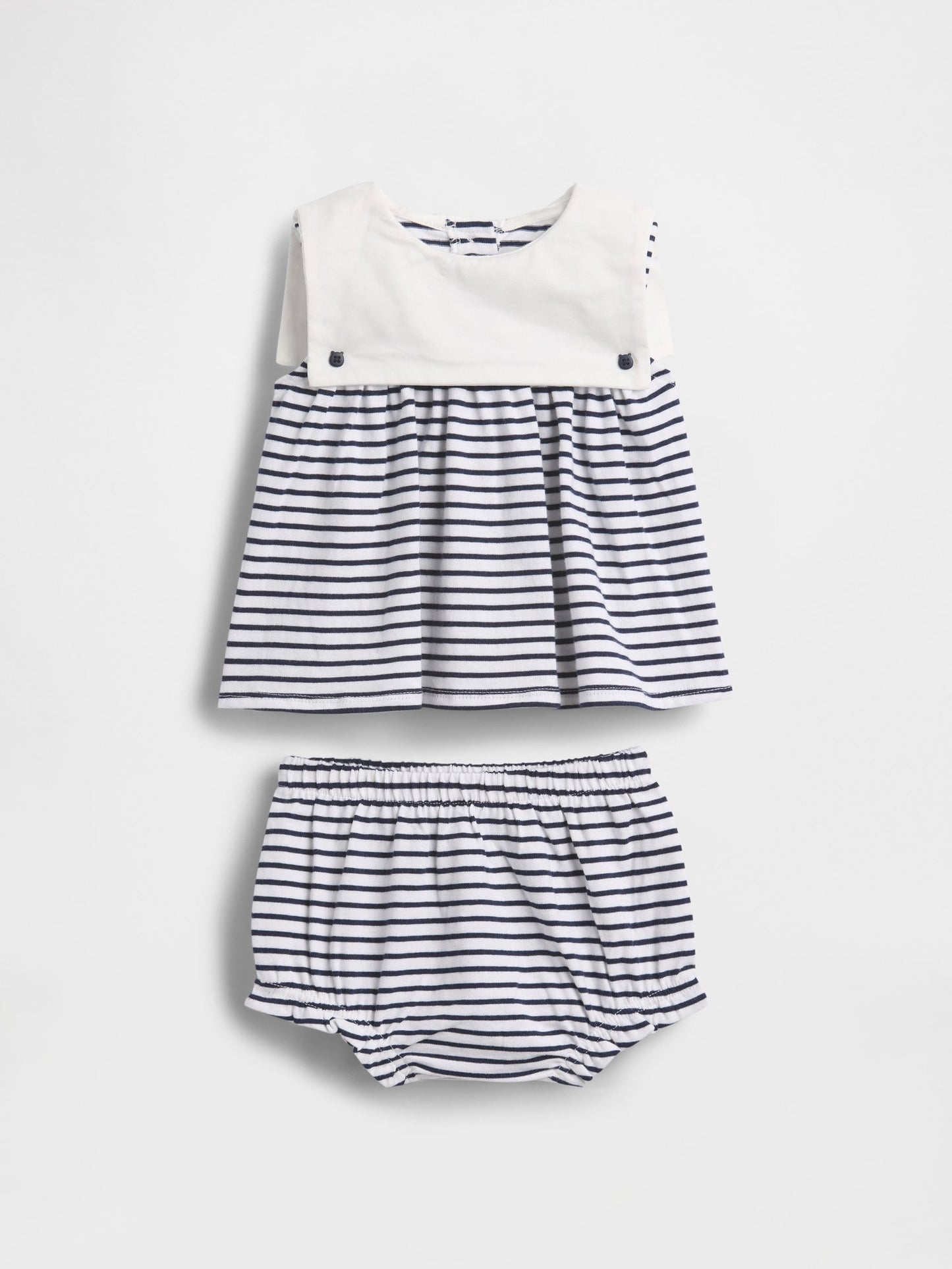 Lacivert Baby Organik Pamuk Denizci Outfit Set