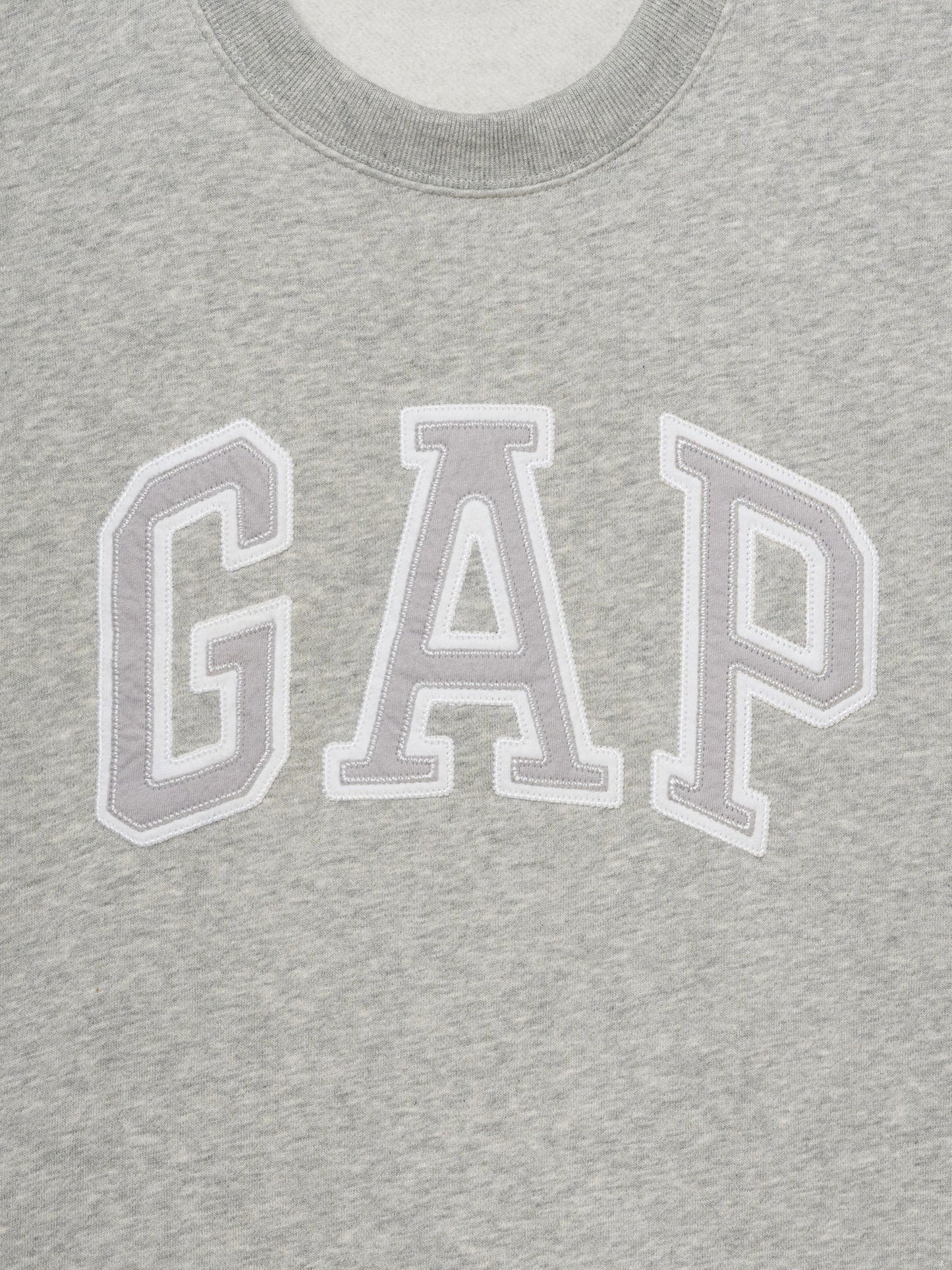 Açık Gri Gap Logo Bisiklet Yaka Fleece Sweatshirt