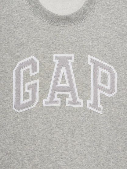 Açık Gri Gap Logo Bisiklet Yaka Fleece Sweatshirt