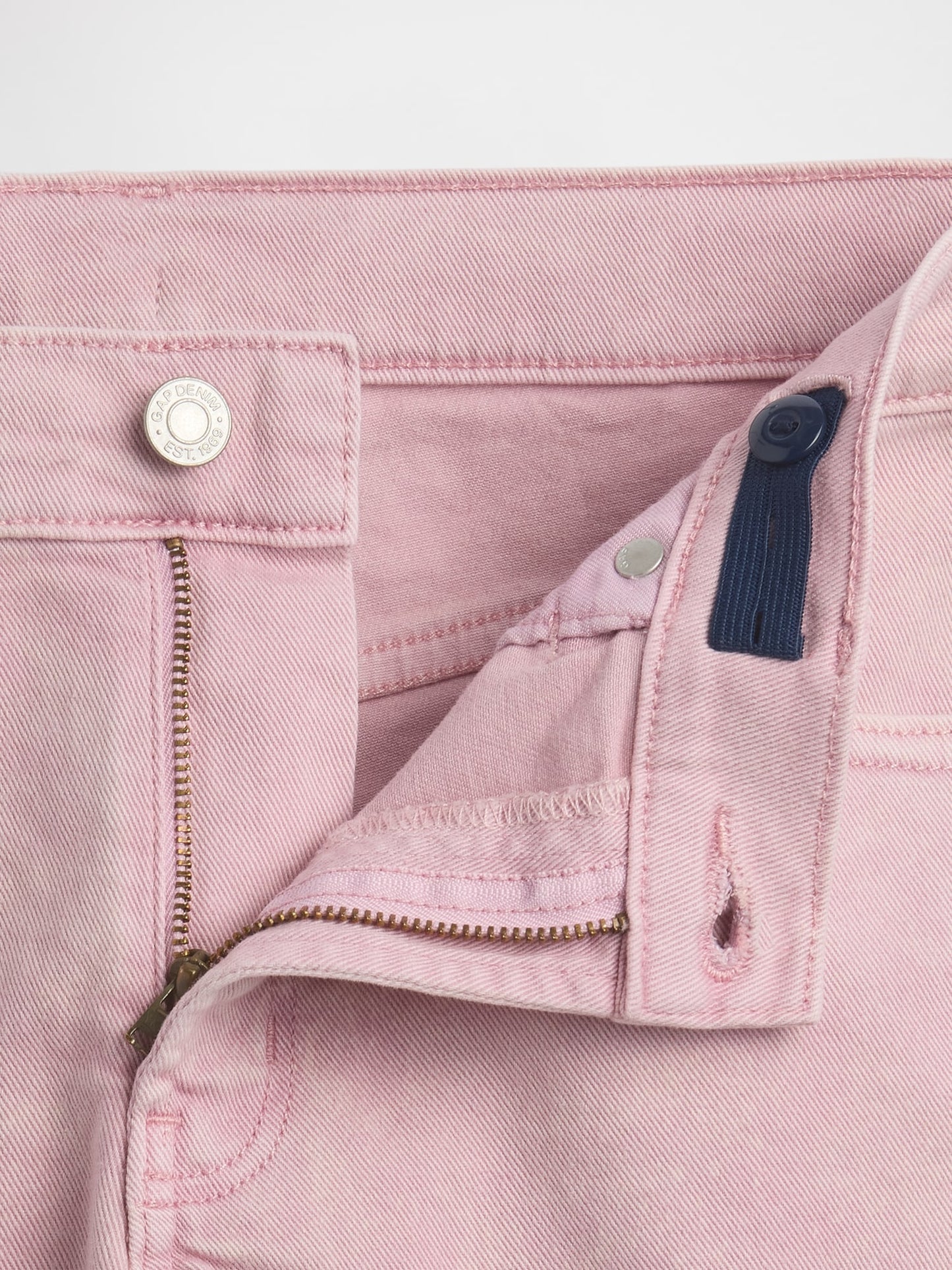 Pembe Low Rise Stride Denim Şort