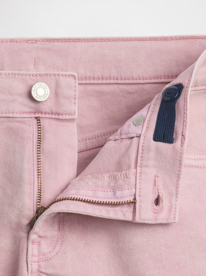Pembe Low Rise Stride Denim Şort