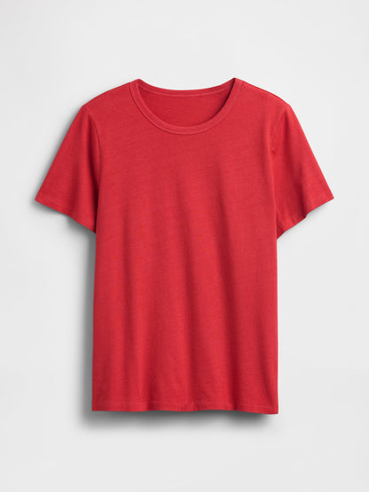 Kırmızı Organik Pamuk Vintagesoft T-shirt