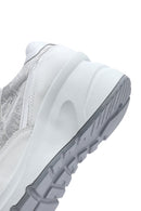 Kadın Beyaz Dolgu Topuklu Bağcıklı Deri Sneaker