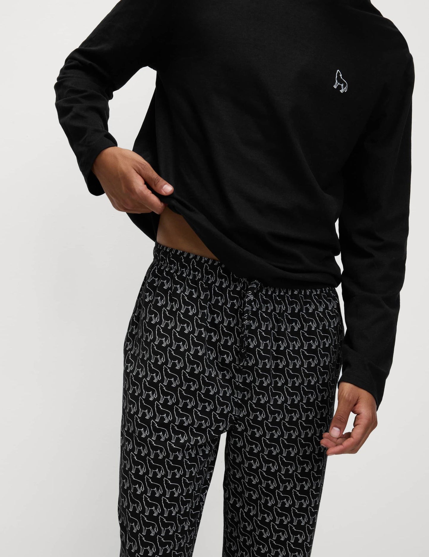 Saf Pamuklu Desenli Pijama Takımı