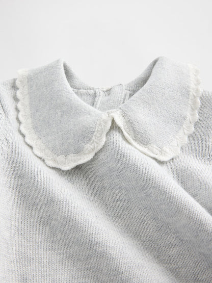 Açık Gri Sweater Outfit Set