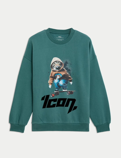 Saf Pamuklu Uzun Kollu Minecraft™ T-shirt (6-16 Yaş)