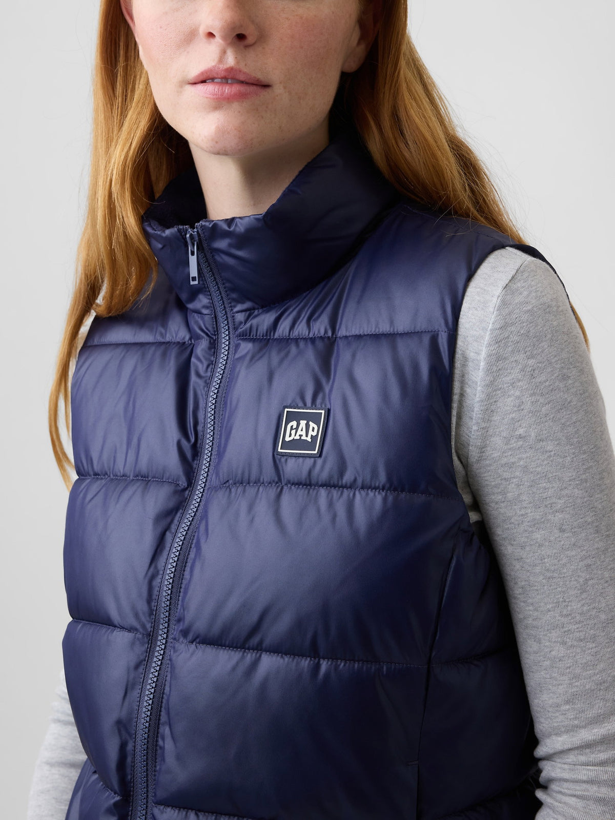 Lacivert Relaxed Puffer Şişme Yelek
