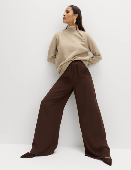 Yüksek Bel Wide Leg Pantolon
