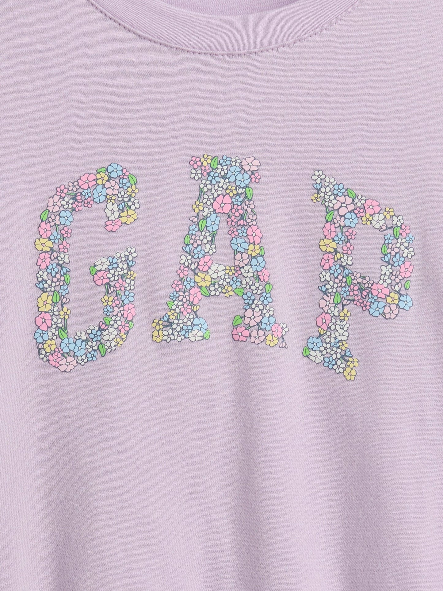 Lila Mix & Match Çiçek Desenli Logo T-shirt