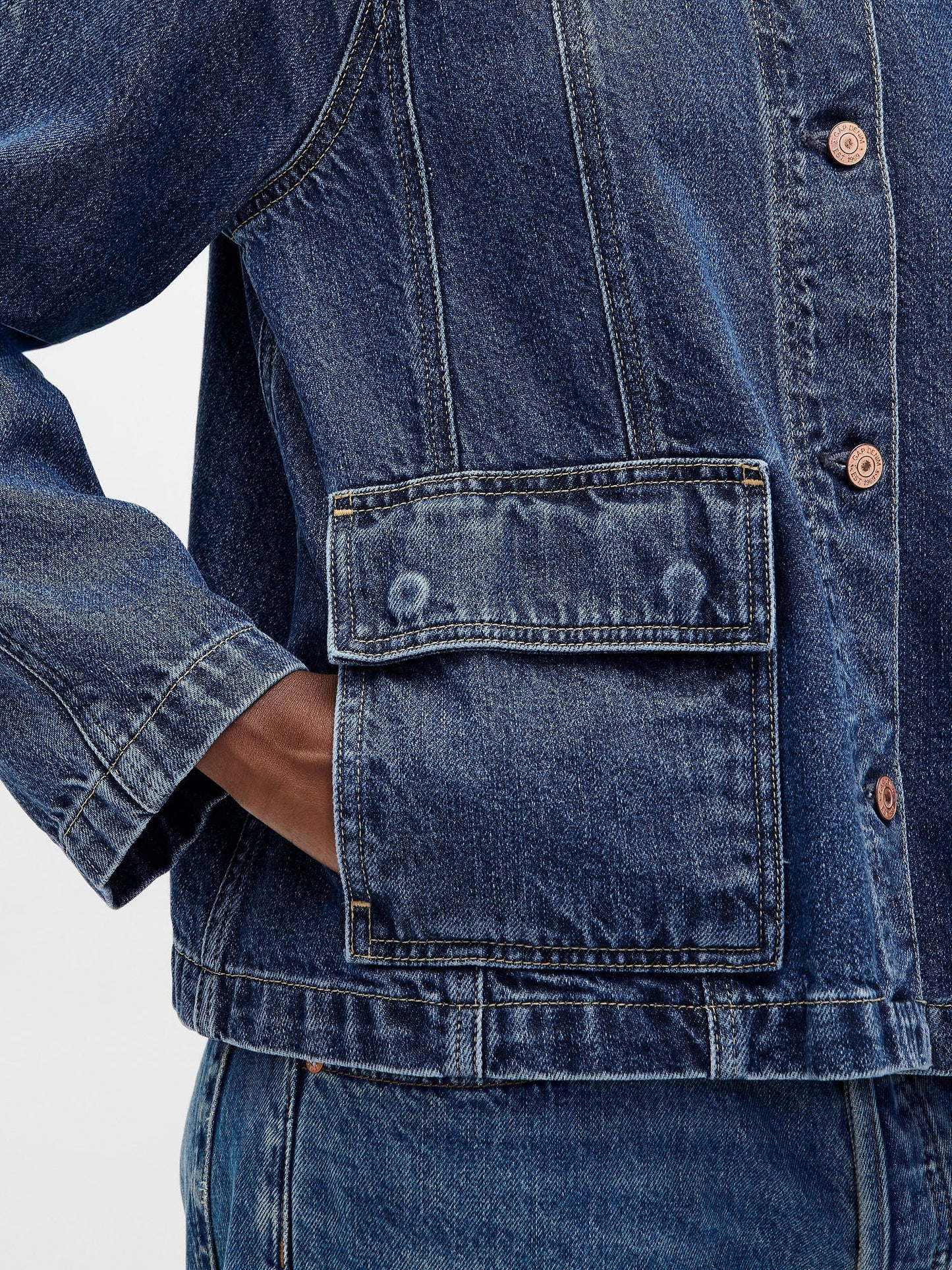 Lacivert Ultrasoft Denim Swing Chore Ceket