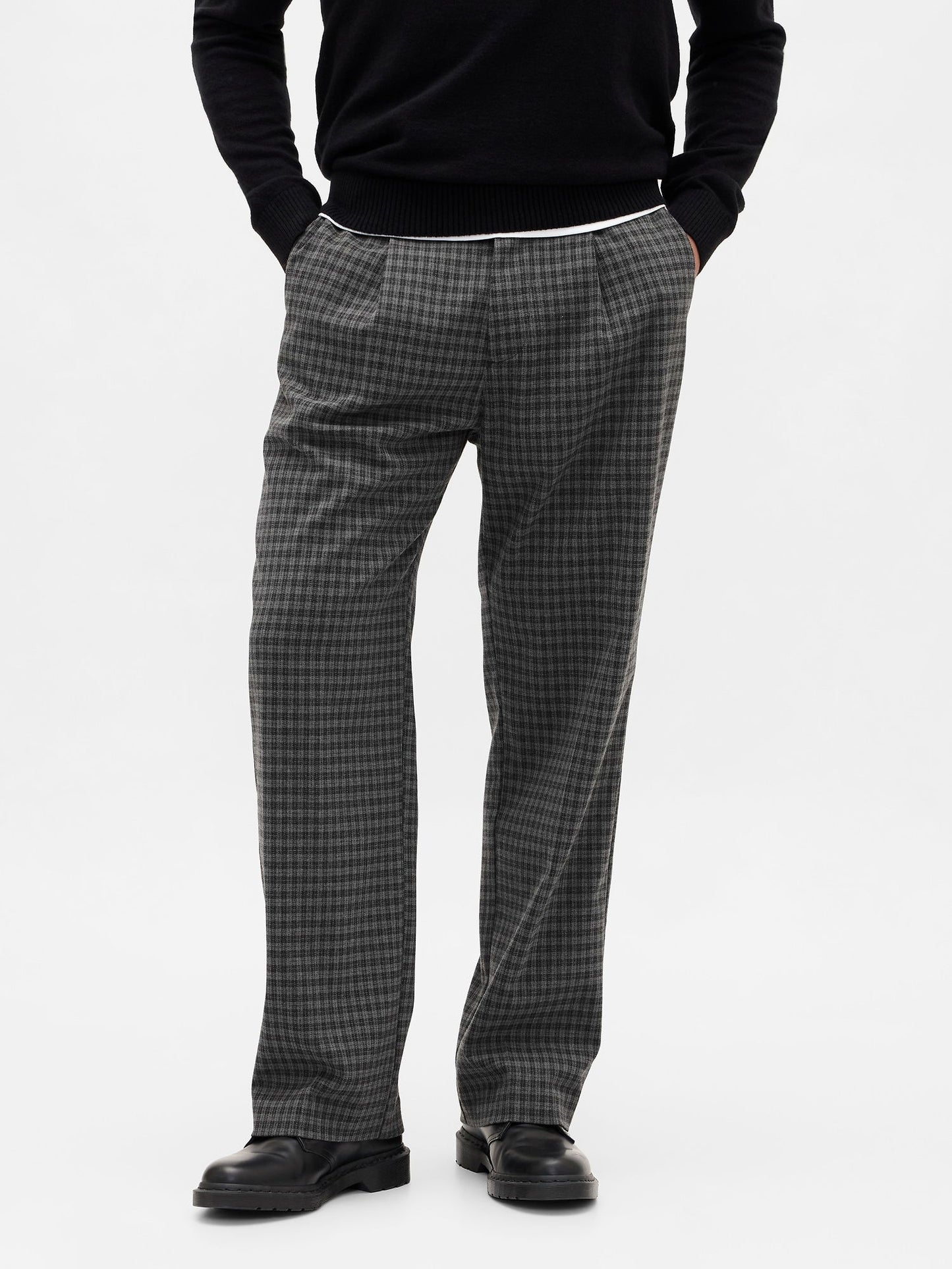 Gri 365 Yün Karışımı Relaxed Pantolon