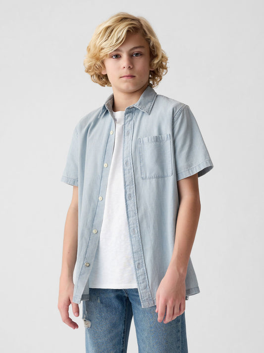 Açık Mavi Denim Gömlek