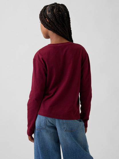 Bordo Relaxed Grafik T-shirt