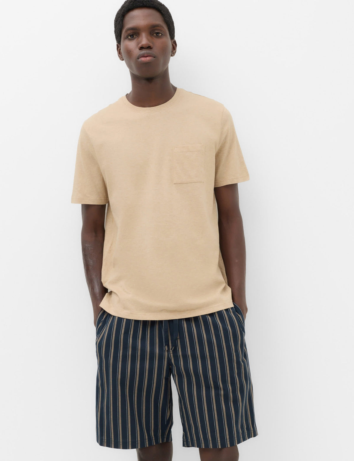 Pure Cotton Çizgili Pijama Takımı