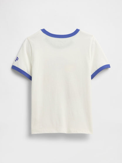 Beyaz Grafik Baskılı T-shirt