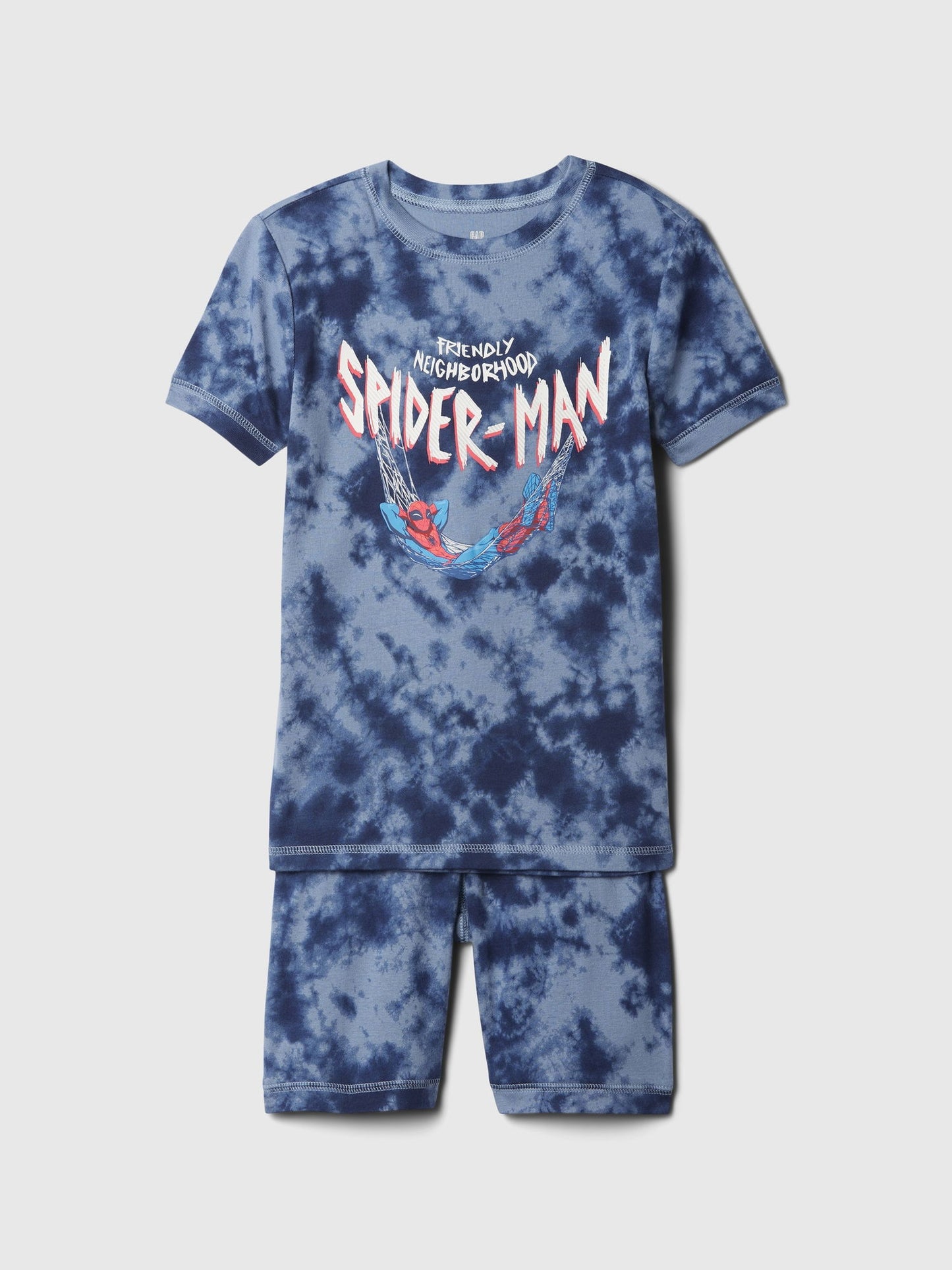Mavi Organik Pamuk Marvel Spider-man Grafikli Pijama Takımı