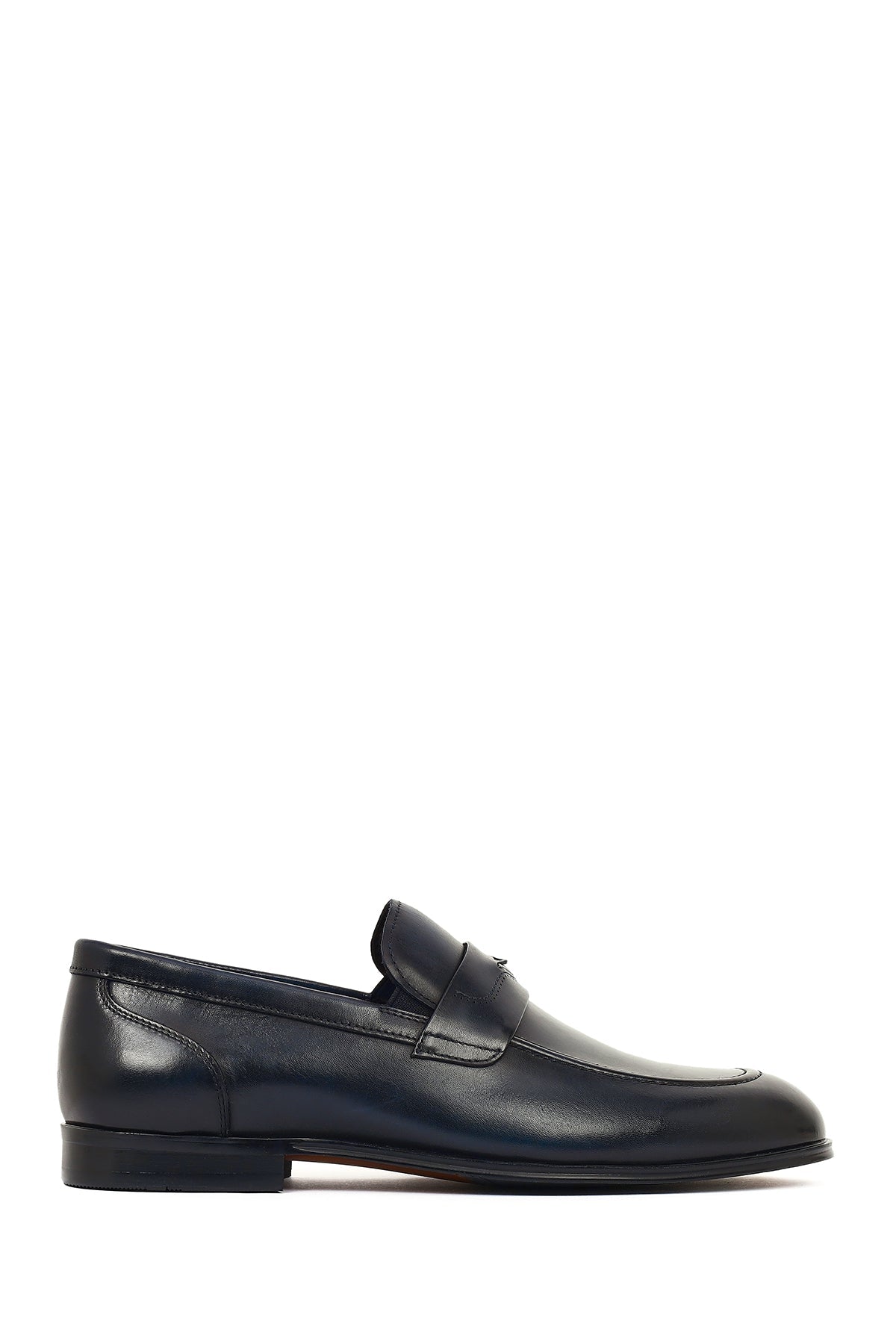 Derimod Black Erkek Lacivert Deri Klasik Loafer