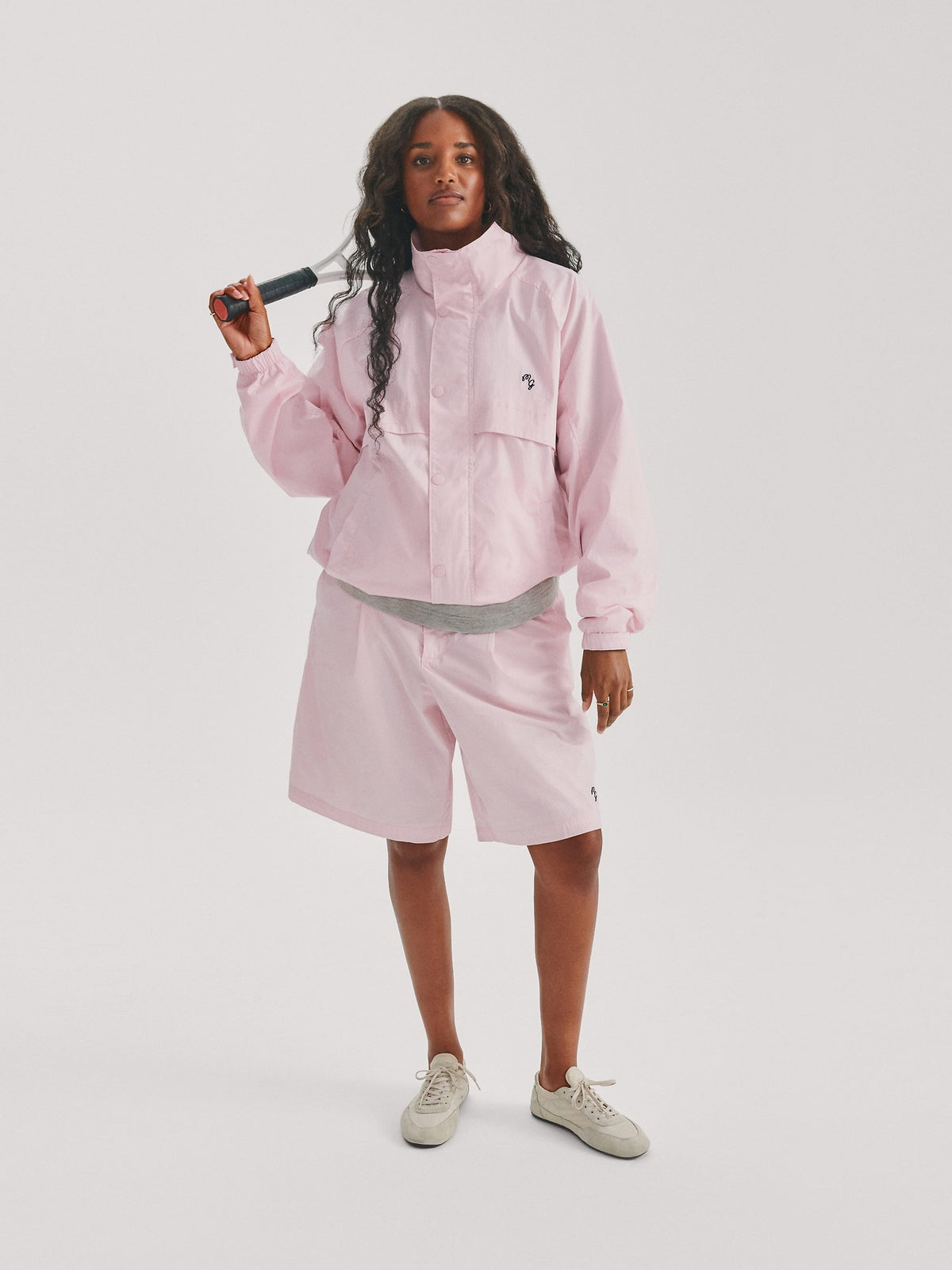 Açık Pembe Gap × Malbon Textured Poplin Anorak Ceket