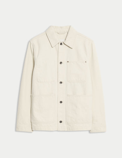 Saf Pamuklu Klasik Denim Ceket