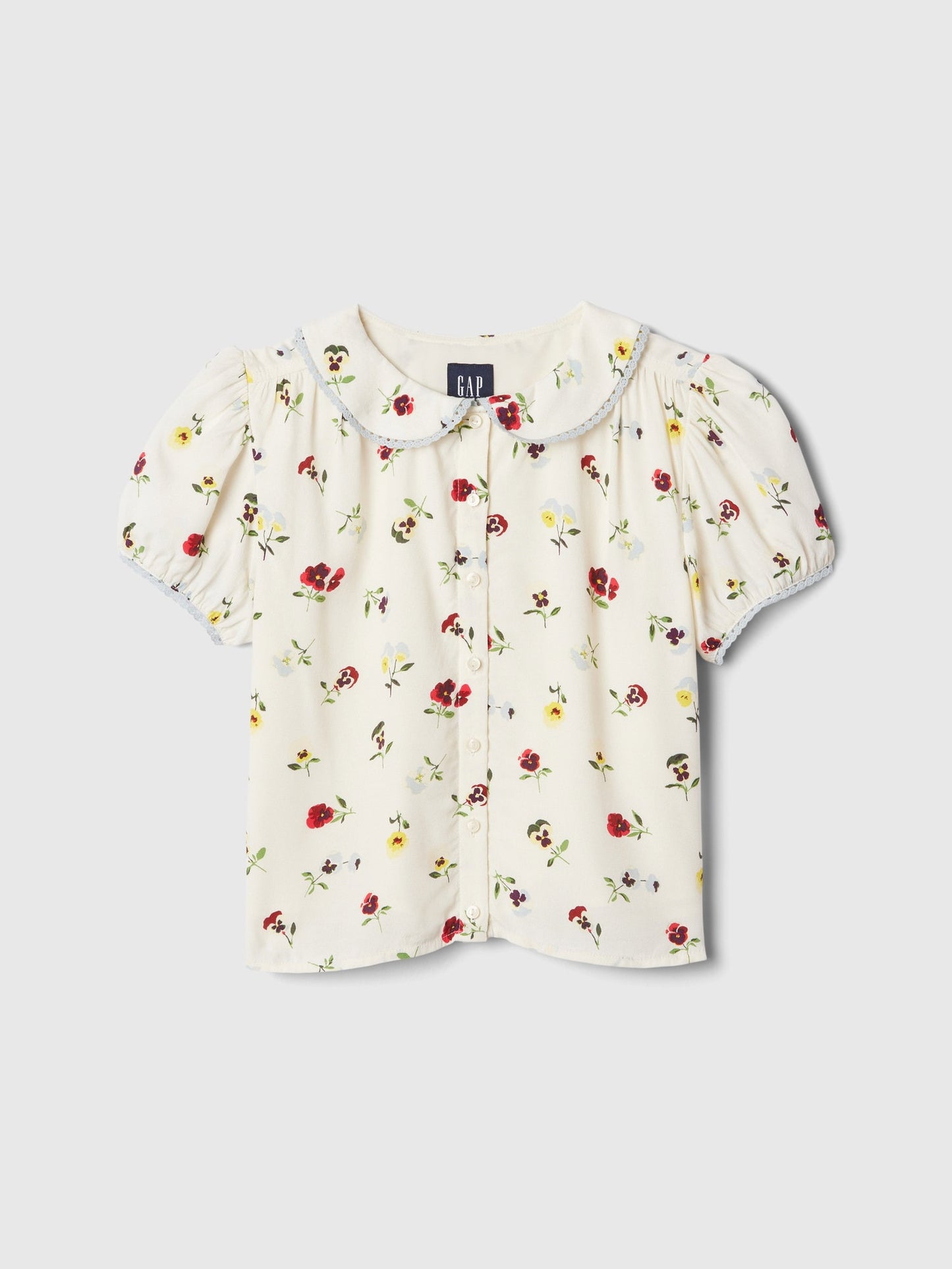 Beyaz Gap × Dôen Çiçek Desenli Bluz