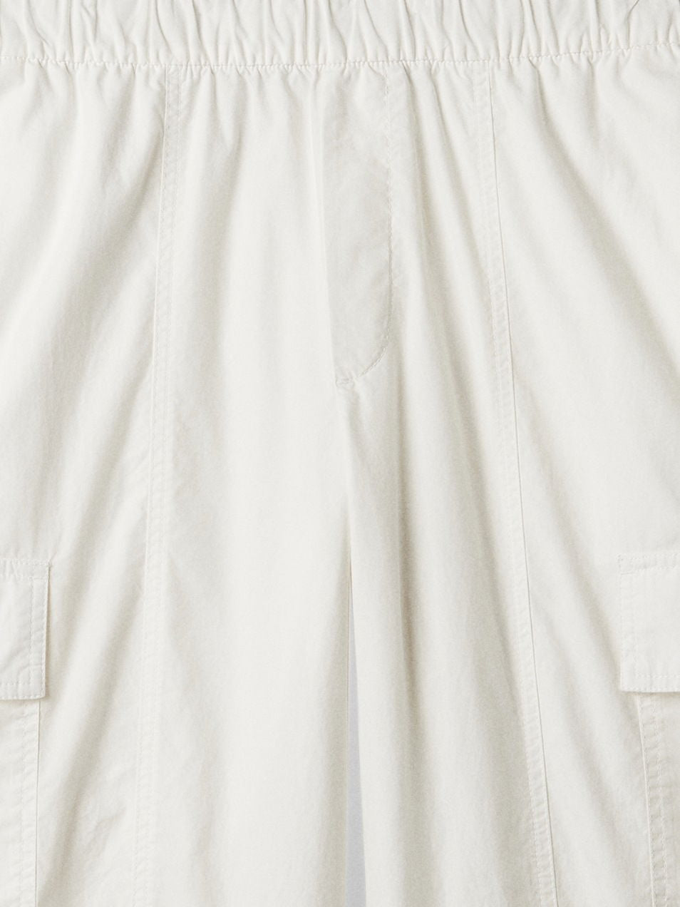 Kırık Beyaz Kargo Paraşüt Pull-on Pantolon