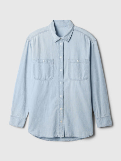 Açık Mavi Chambray Denim Big Washwell™ Gömlek