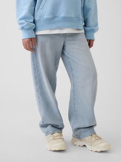 Açık Mavi Ultrasoft Baggy Jean Pantolon