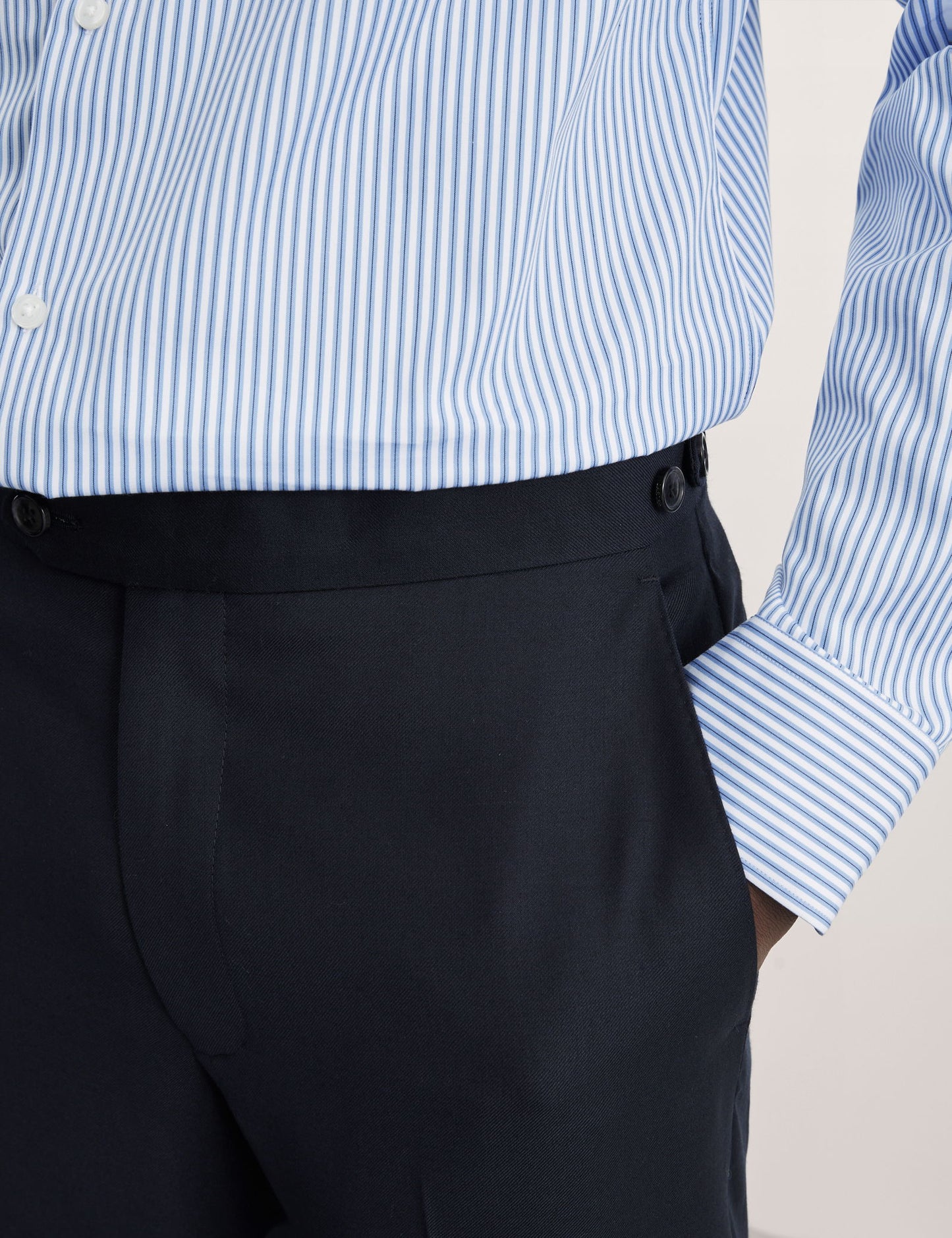 Tailored Fit Saf Yün Klasik Pantolon