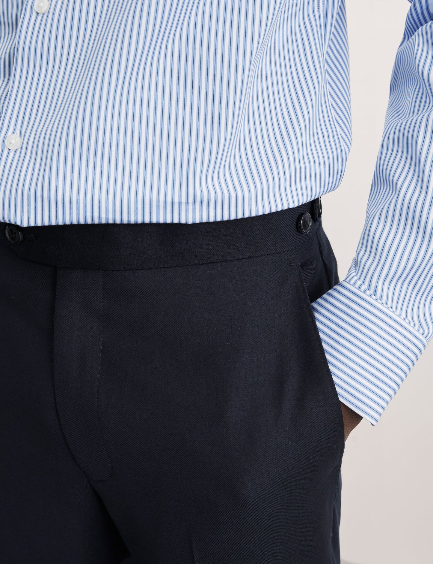 Tailored Fit Saf Yün Klasik Pantolon
